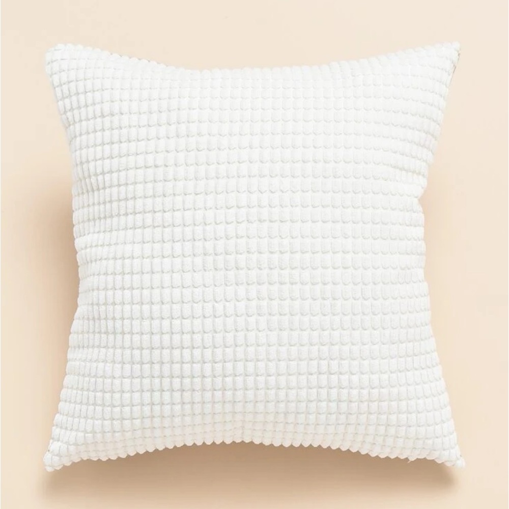 White Indent Pillow Case Cover